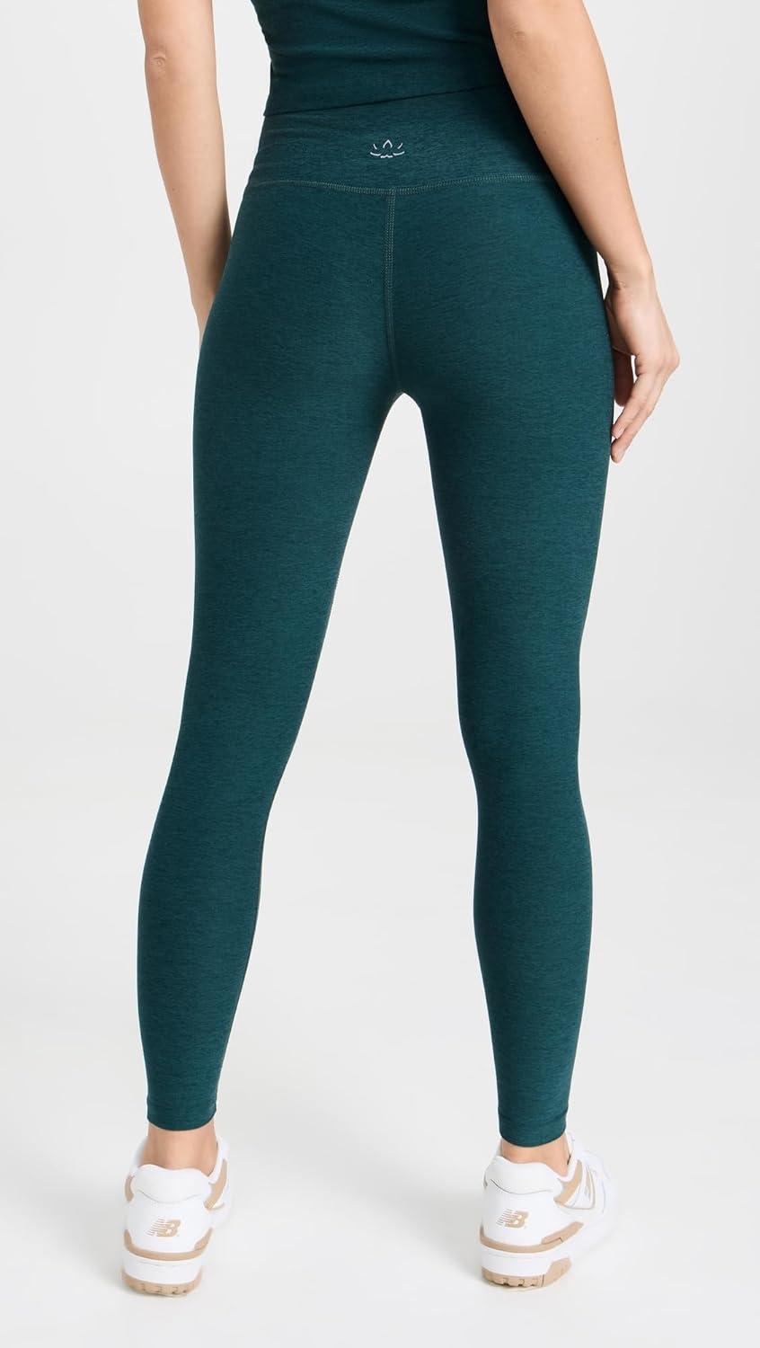 imageBeyond Yoga Womens Spacedye Caught in The Midi High Waisted LeggingMidnight Green Heather