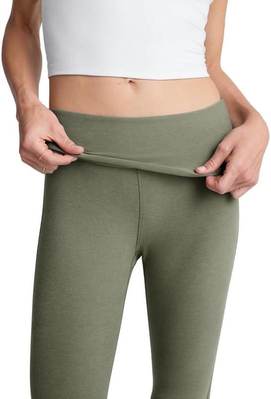 imageBeyond Yoga Womens Spacedye Foldover Bootcut PantGrey Sage Heather
