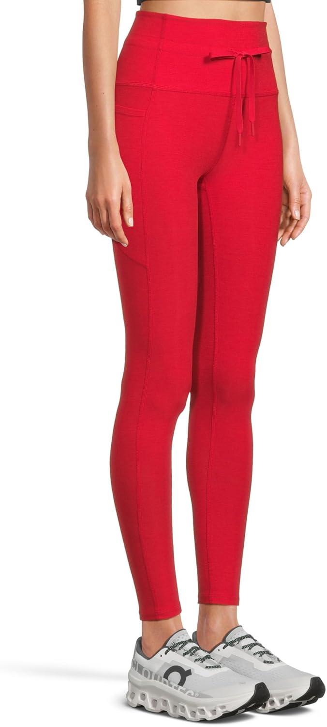 imageBeyond Yoga Womens Spacedye Go Pocket Midi LeggingCandy Apple Red Heather