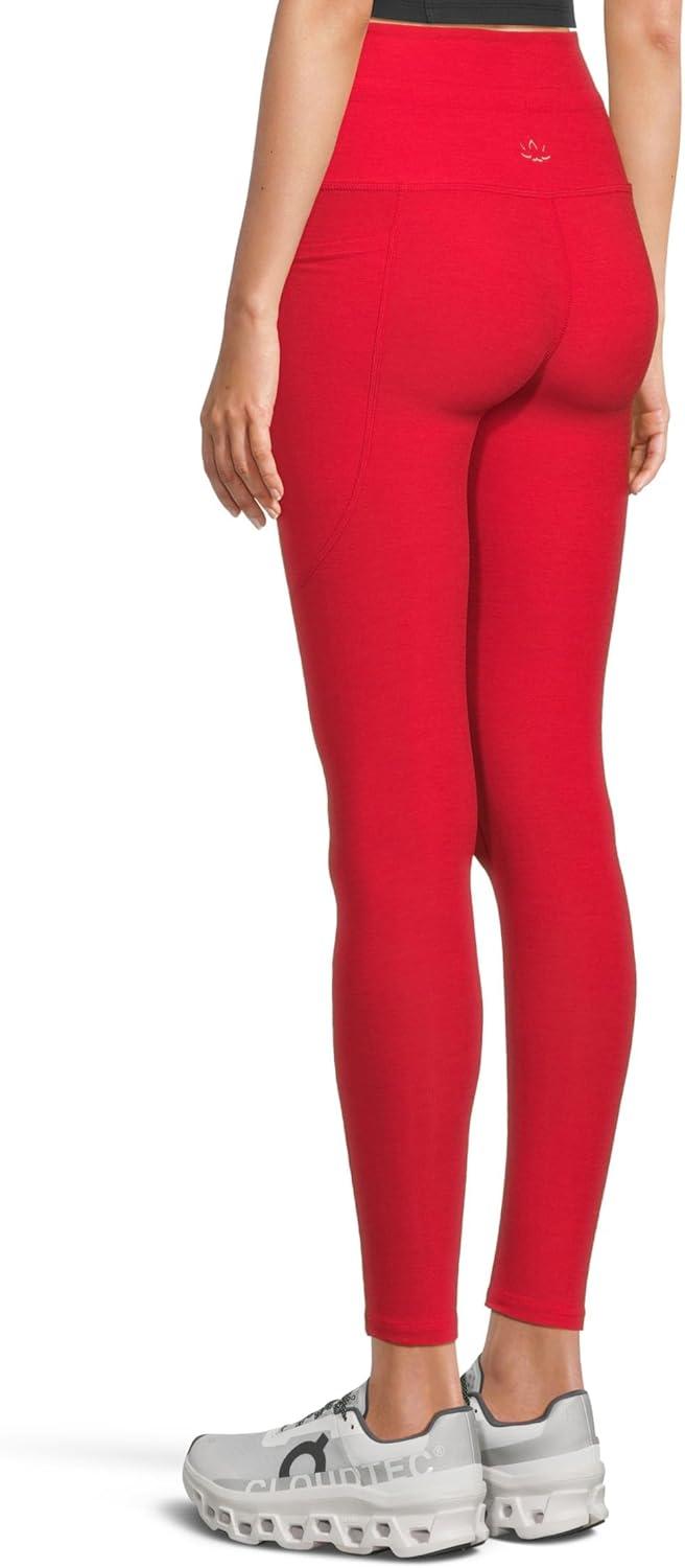 imageBeyond Yoga Womens Spacedye Go Pocket Midi LeggingCandy Apple Red Heather
