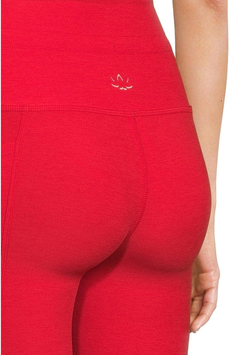 imageBeyond Yoga Womens Spacedye Go Pocket Midi LeggingCandy Apple Red Heather