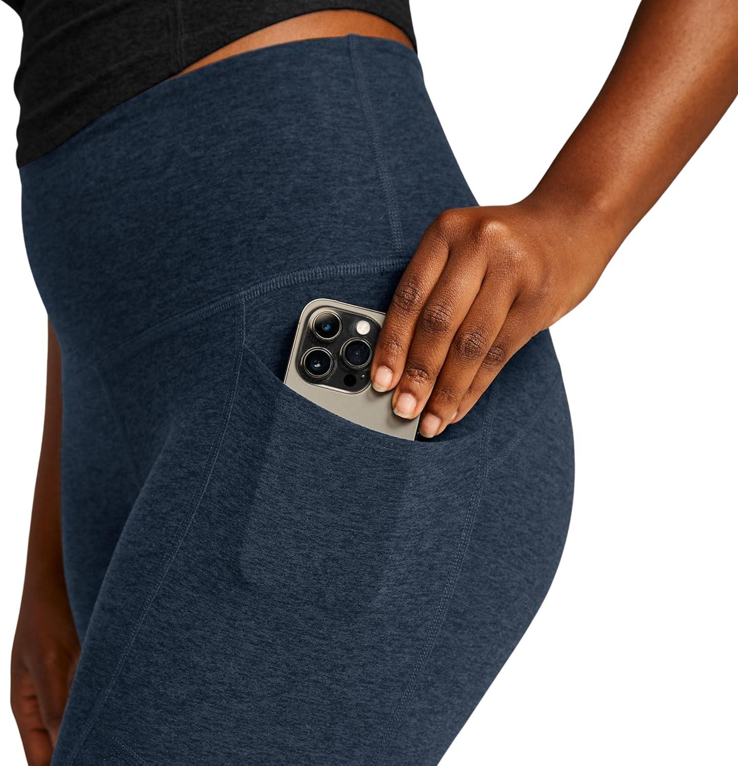 imageBeyond Yoga Womens Spacedye Go Pocket Midi LeggingNocturnal Navy