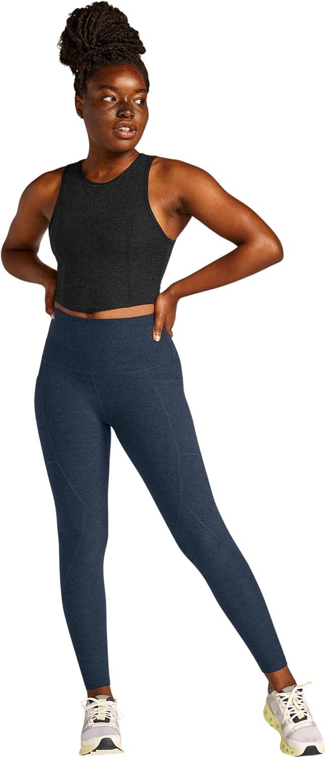 imageBeyond Yoga Womens Spacedye Go Pocket Midi LeggingNocturnal Navy