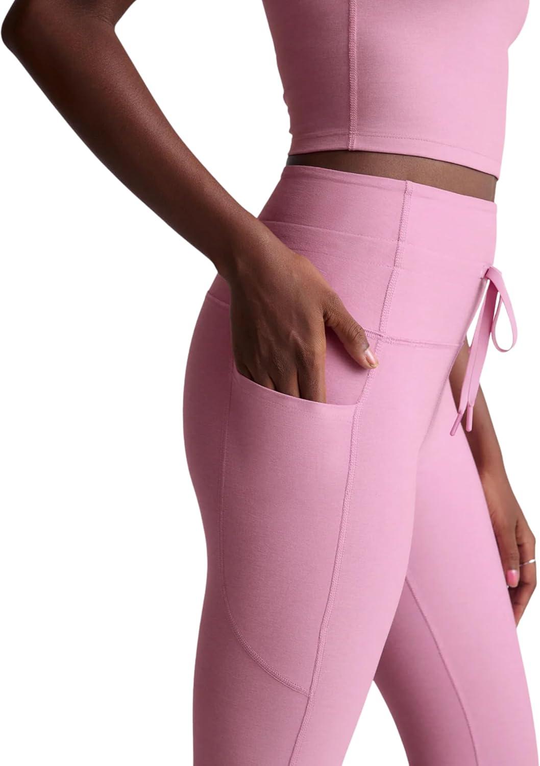 imageBeyond Yoga Womens Spacedye Go Pocket Midi LeggingPink Haze Heather