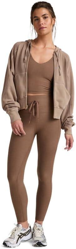 imageBeyond Yoga Womens Spacedye Go Pocket Midi LeggingTrue Chocolate Heather