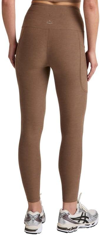 imageBeyond Yoga Womens Spacedye Go Pocket Midi LeggingTrue Chocolate Heather