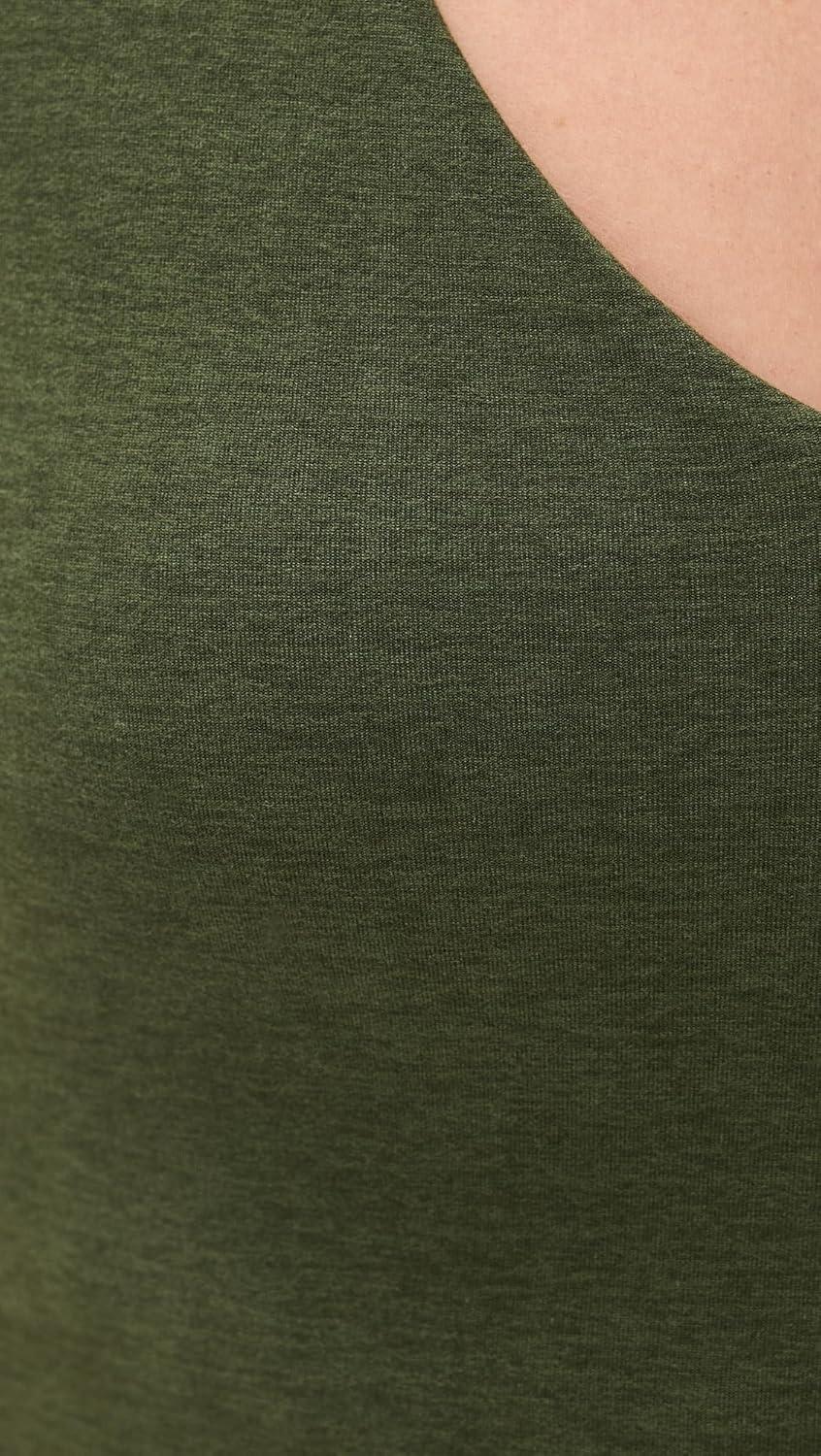 imageBeyond Yoga Womens Spacedye Good Day Cropped TankArmy Green Heather