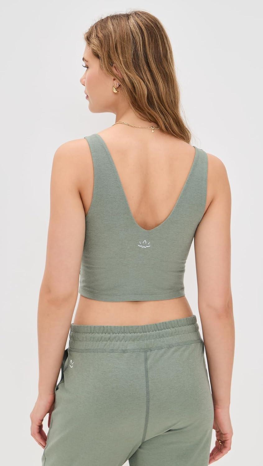 imageBeyond Yoga Womens Spacedye Good Day Cropped TankGrey Sage Heather