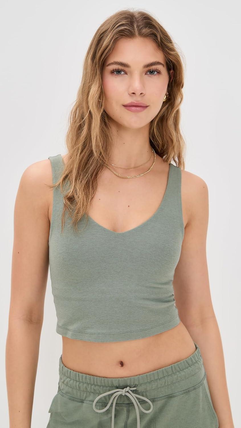 imageBeyond Yoga Womens Spacedye Good Day Cropped TankGrey Sage Heather