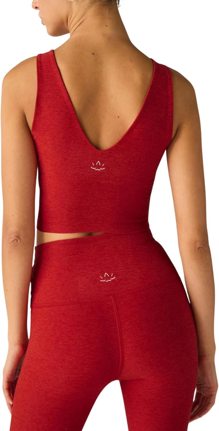 imageBeyond Yoga Womens Spacedye Good Day Cropped TankRuby Red Heather