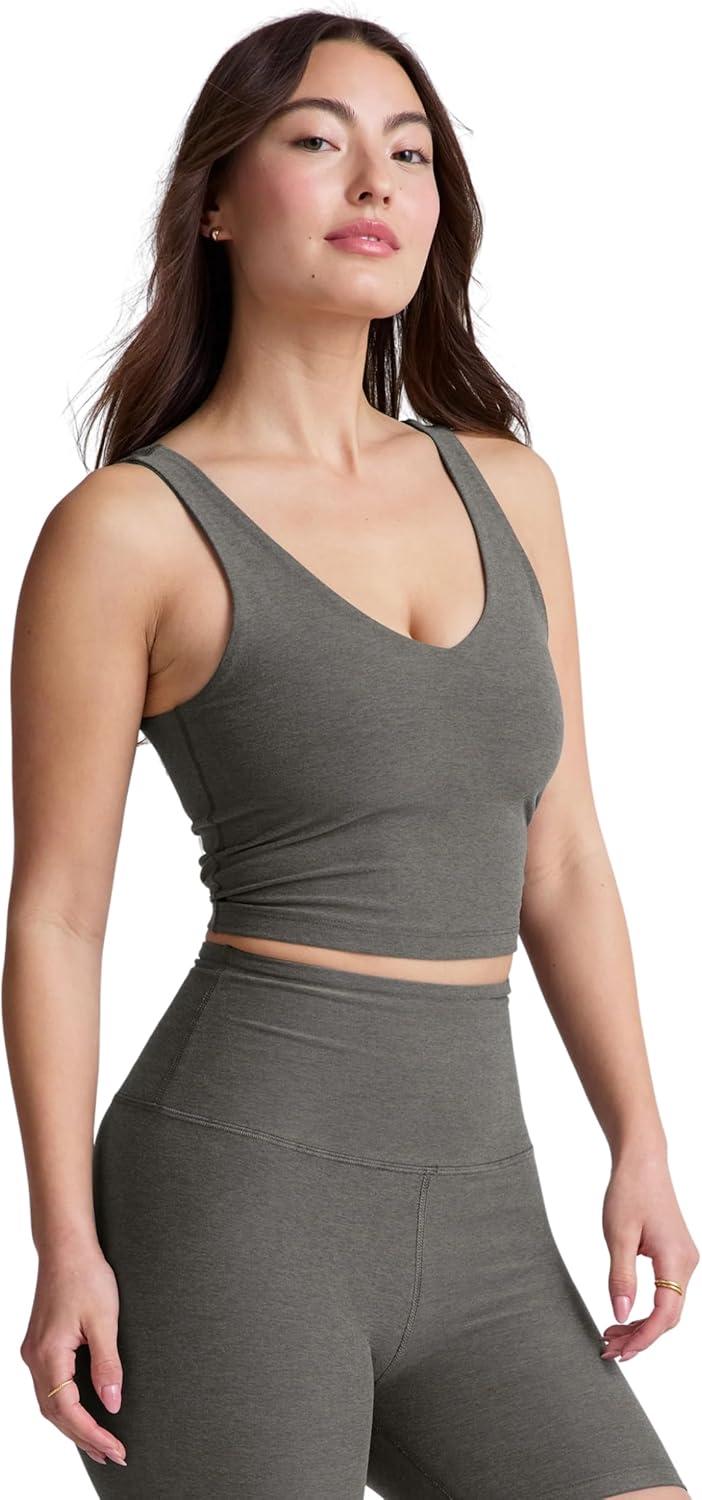 imageBeyond Yoga Womens Spacedye Good Day Cropped TankTrue Gray Heather