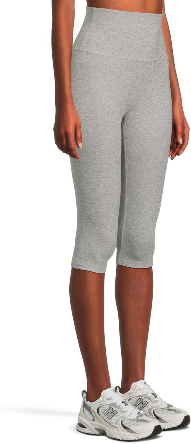 imageBeyond Yoga Womens Spacedye High Waisted Pedal Pusher LeggingsSilver Mist