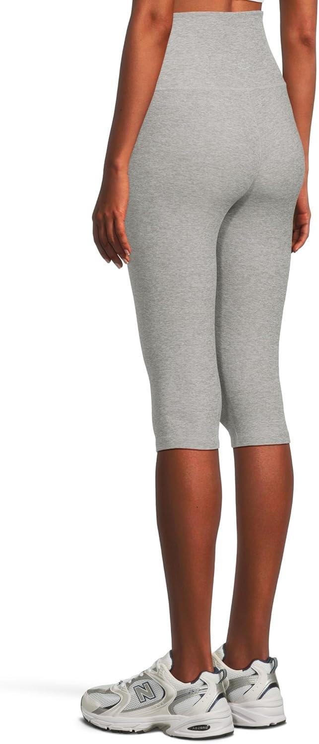 imageBeyond Yoga Womens Spacedye High Waisted Pedal Pusher LeggingsSilver Mist