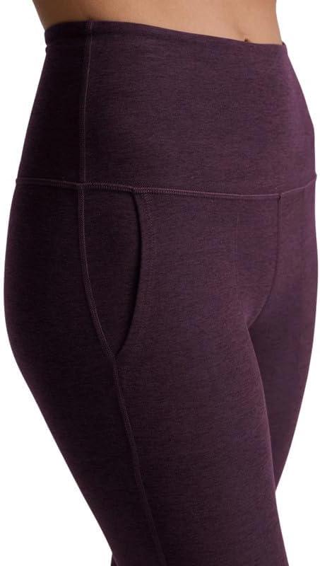imageBeyond Yoga Womens Spacedye HighWaisted Practice Pocket Bootcut PantsEggplant Purple Heather