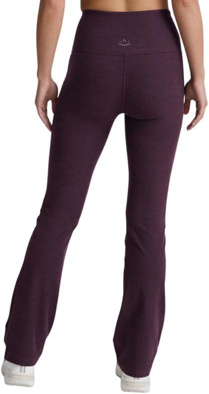 imageBeyond Yoga Womens Spacedye HighWaisted Practice Pocket Bootcut PantsEggplant Purple Heather