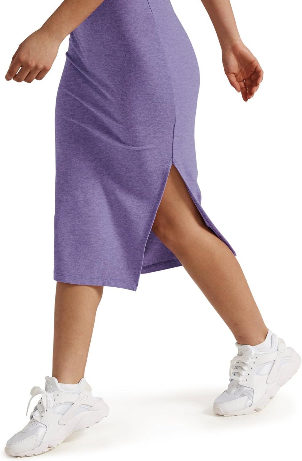 imageBeyond Yoga Womens Spacedye Icon Midi DressIndigo Heather