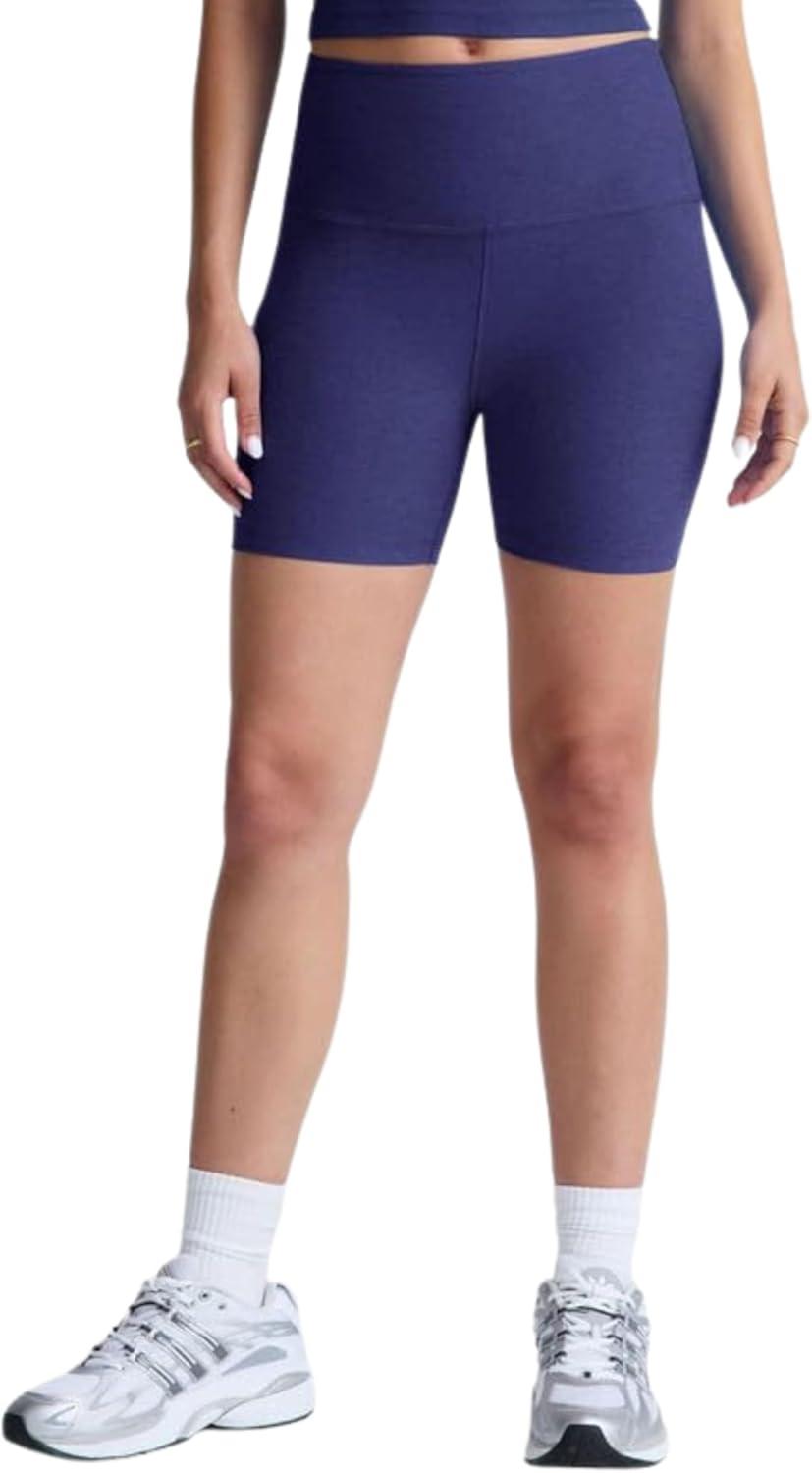 imageBeyond Yoga Womens Spacedye Keep Pace 5quot ShortEternal Blue Heather