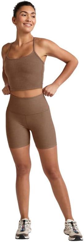 imageBeyond Yoga Womens Spacedye Keep Pace 5quot ShortTrue Chocolate Heather