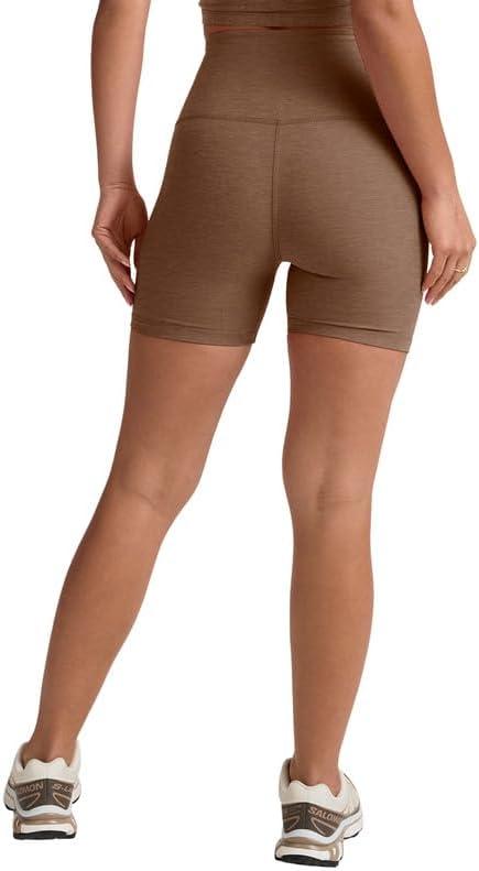 imageBeyond Yoga Womens Spacedye Keep Pace 5quot ShortTrue Chocolate Heather