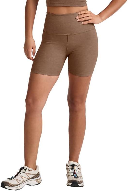 imageBeyond Yoga Womens Spacedye Keep Pace 5quot ShortTrue Chocolate Heather