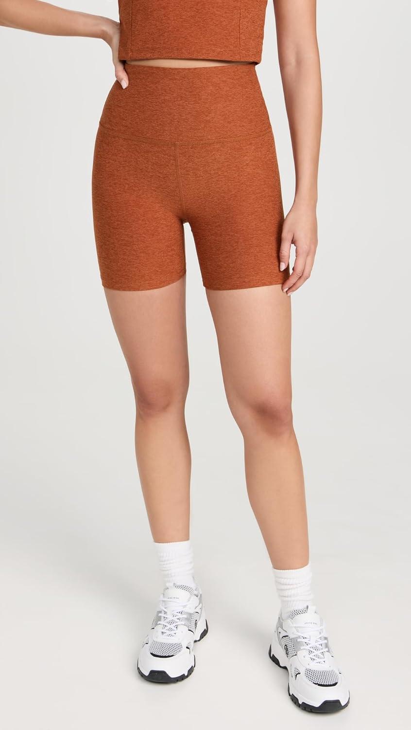 imageBeyond Yoga Womens Spacedye Keep Pace 5quot ShortWarm Clay Heather