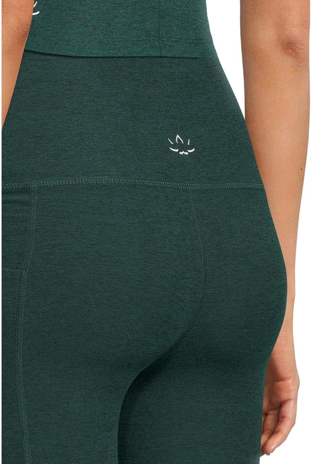 imageBeyond Yoga Womens Spacedye Keep Pace Pocket 5quot ShortsDark Spruce Green Heather