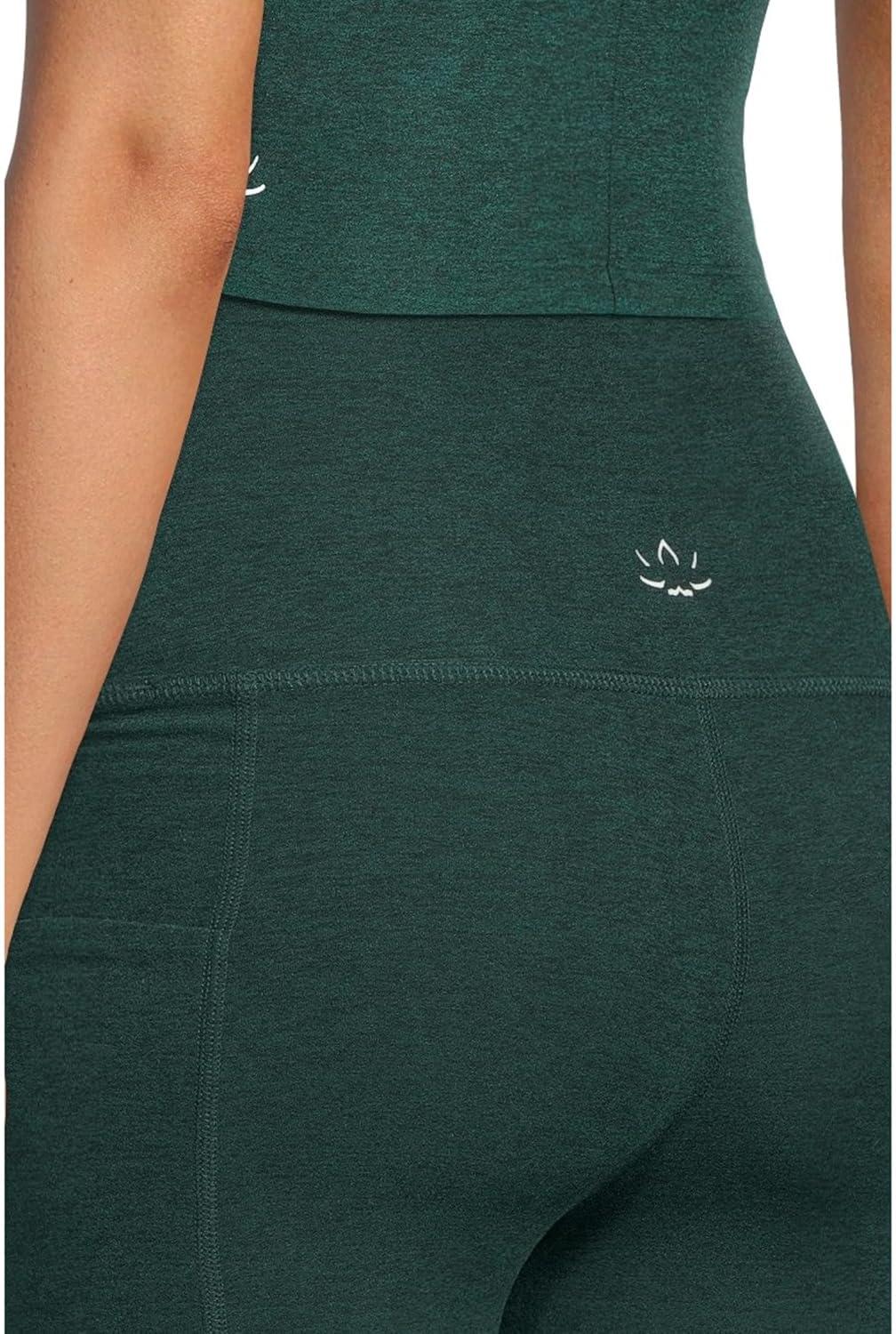 imageBeyond Yoga Womens Spacedye Keep Pace Pocket 5quot ShortsDark Spruce Green Heather
