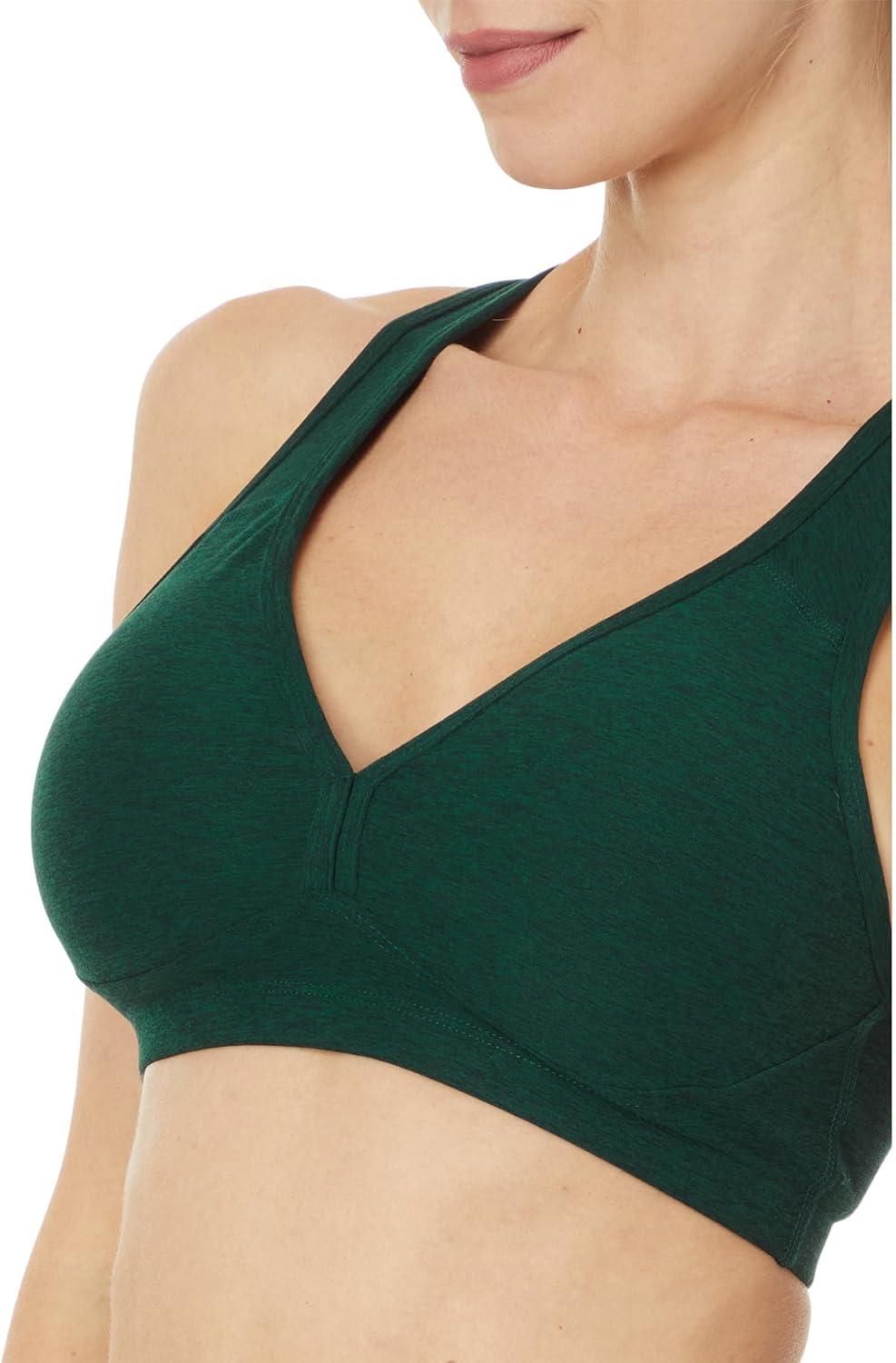 imageBeyond Yoga Womens Spacedye Lift Your Spirits BraDark Spruce Green Heather