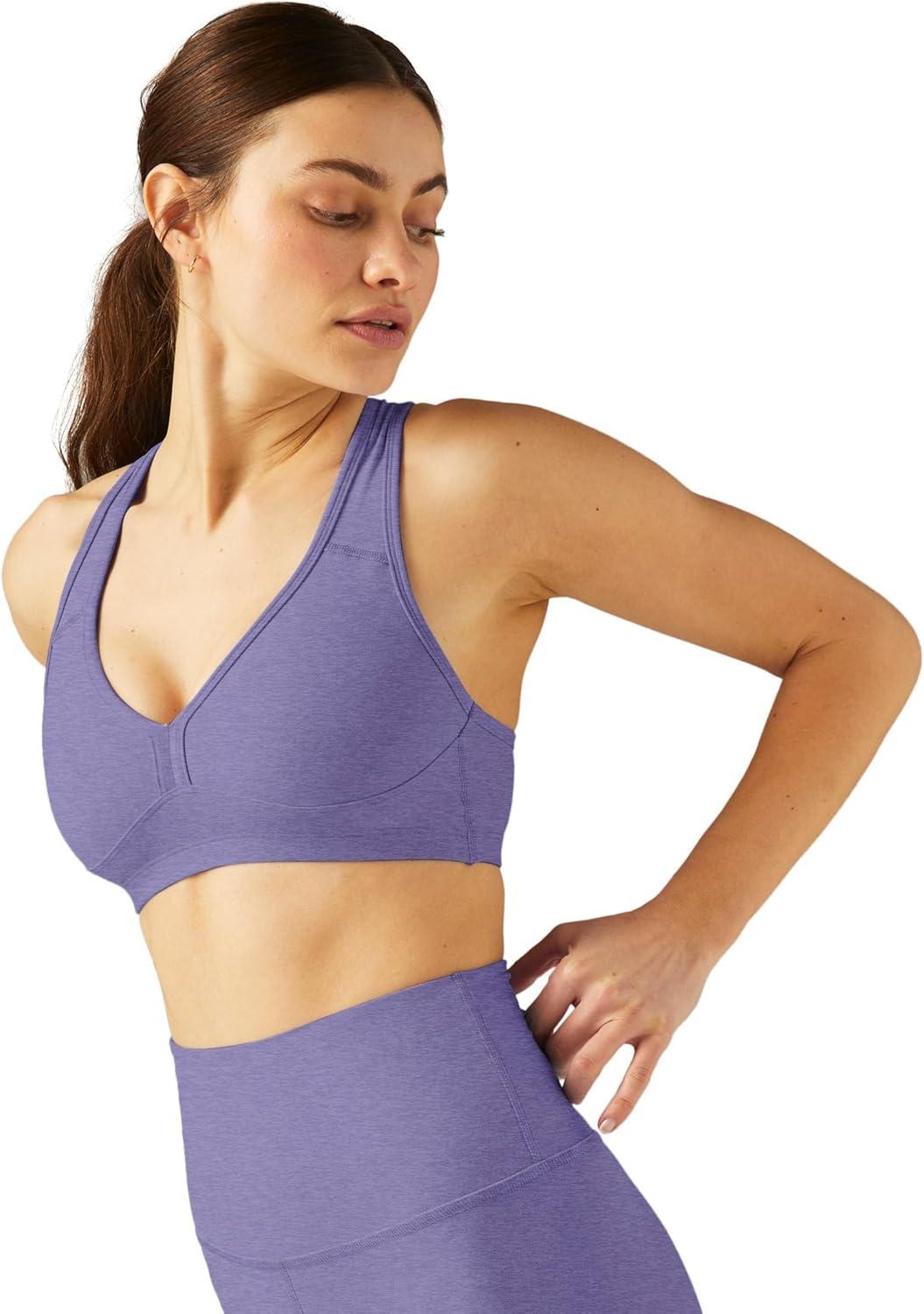 imageBeyond Yoga Womens Spacedye Lift Your Spirits BraIndigo Heather