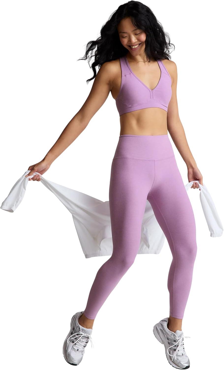 imageBeyond Yoga Womens Spacedye Lift Your Spirits BraLilac Petal Heather