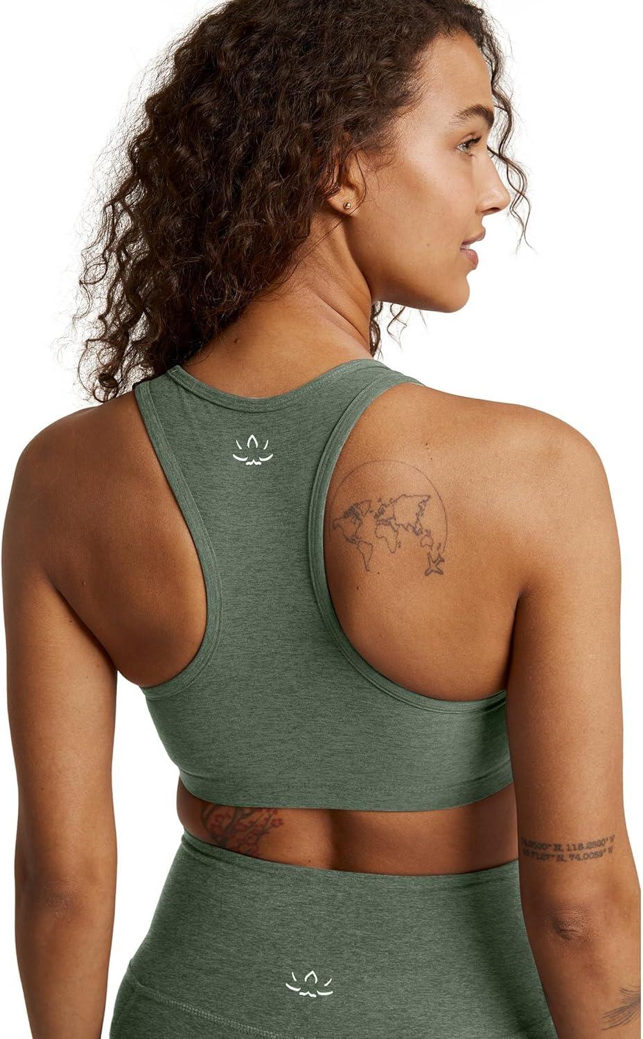 imageBeyond Yoga Womens Spacedye Lift Your Spirits BraMoss Green Heather