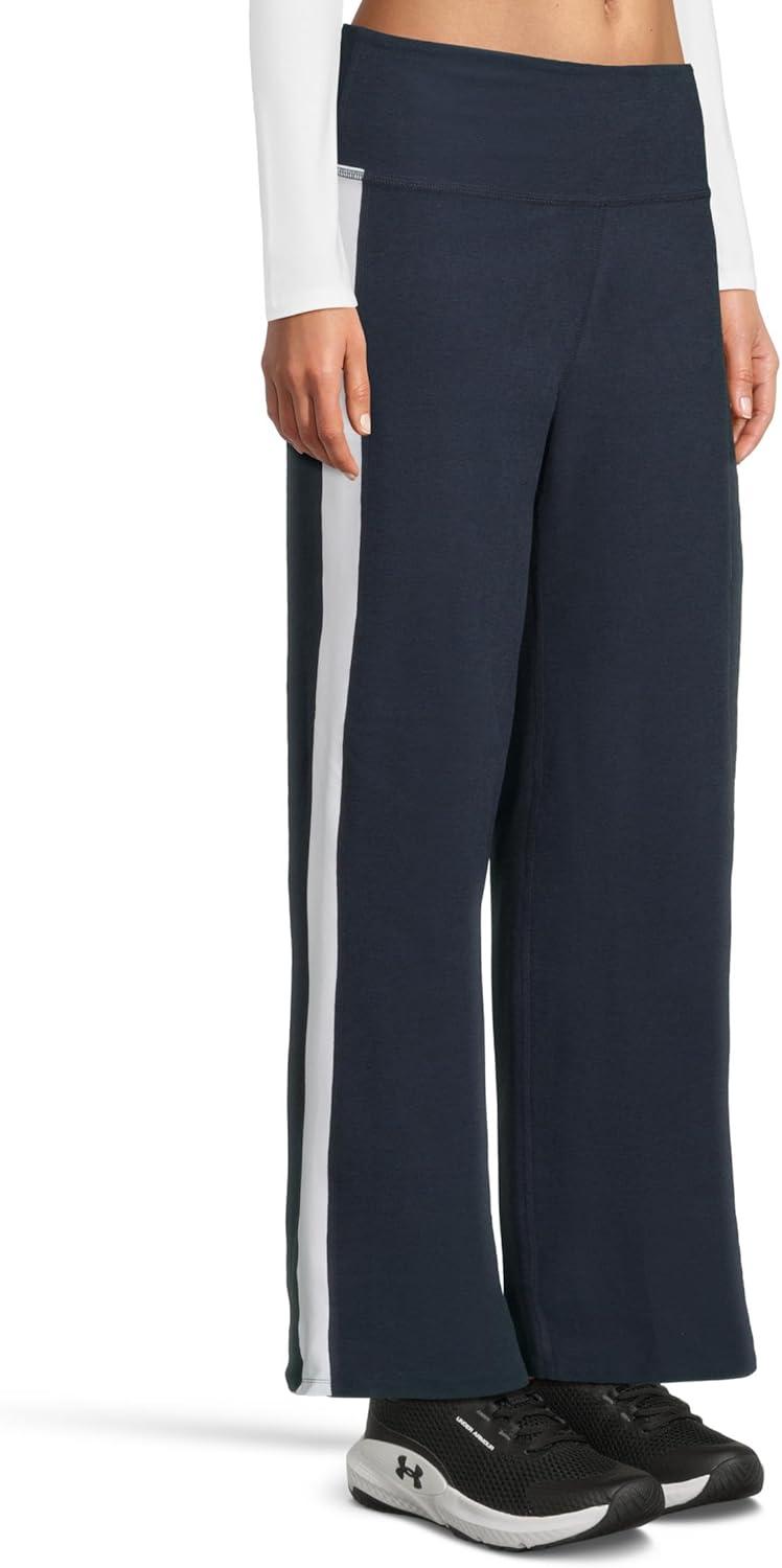 imageBeyond Yoga Womens Spacedye Line Up Wide Leg PantNocturnal NavyCloud White