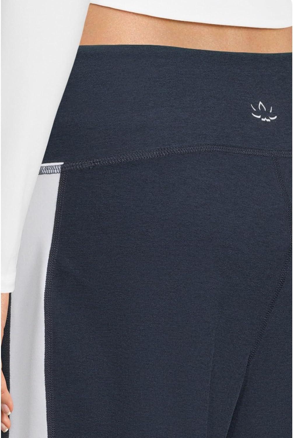 imageBeyond Yoga Womens Spacedye Line Up Wide Leg PantNocturnal NavyCloud White