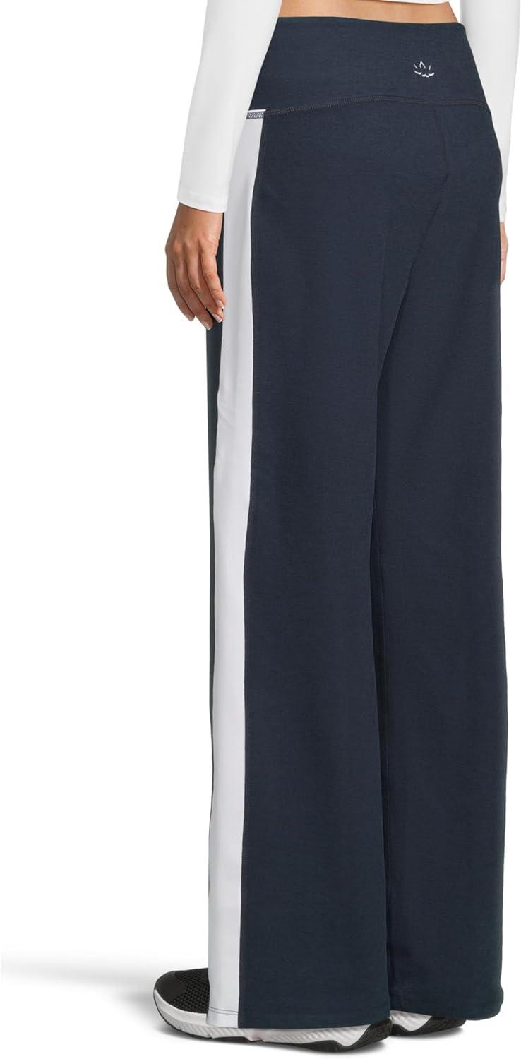 imageBeyond Yoga Womens Spacedye Line Up Wide Leg PantNocturnal NavyCloud White