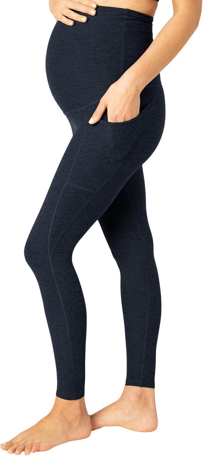 imageBeyond Yoga Womens Spacedye Love The Bump Maternity Pocket Midi LeggingNocturnal Navy