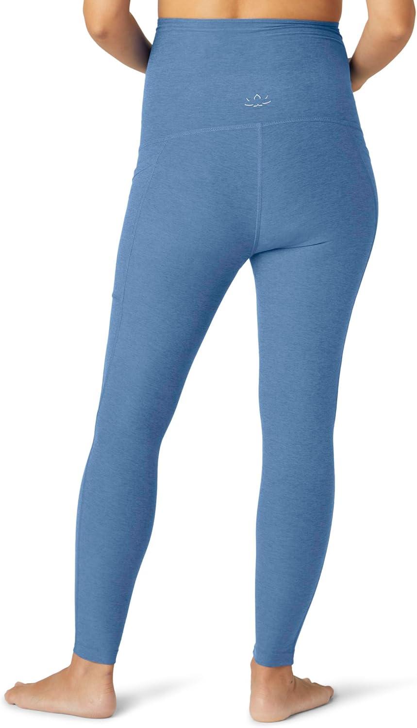 imageBeyond Yoga Womens Spacedye Love The Bump Maternity Pocket Midi LeggingSky Blue Heather
