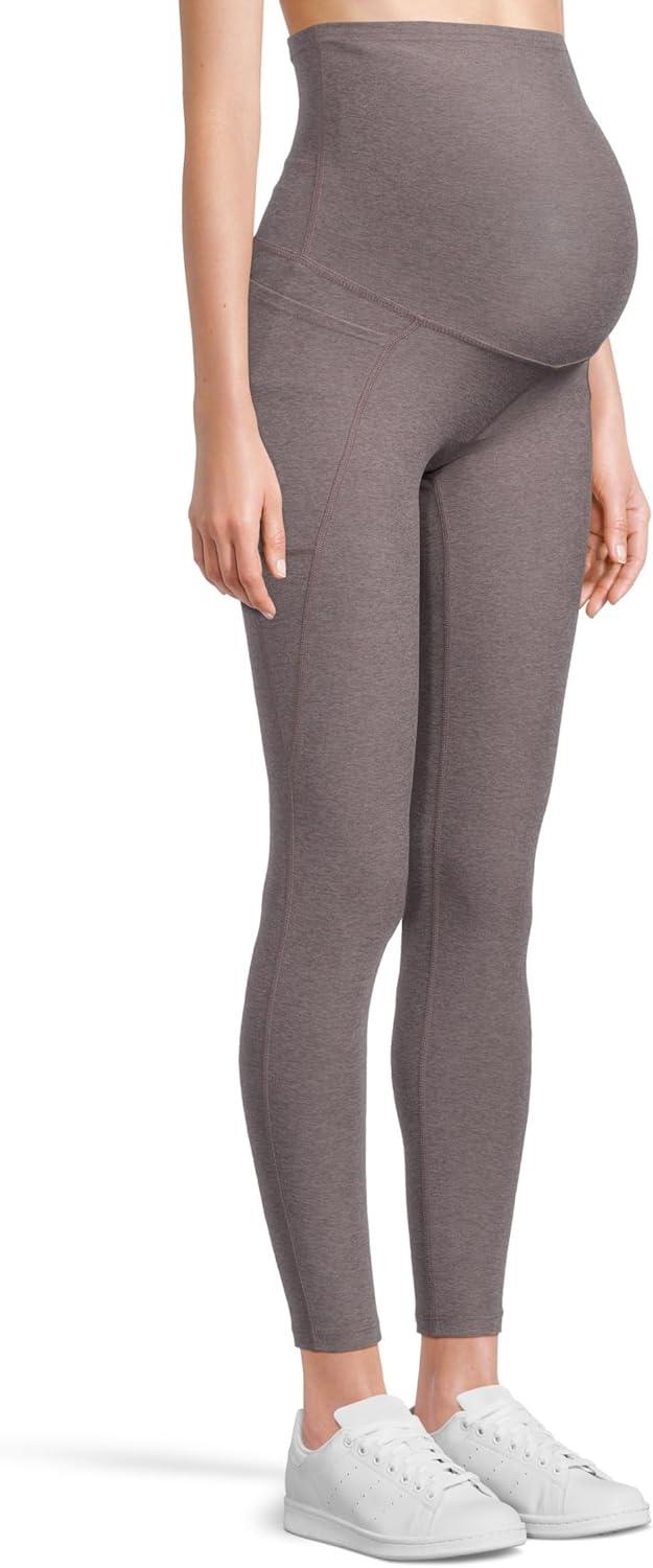 imageBeyond Yoga Womens Spacedye Love The Bump Maternity Pocket Midi LeggingSoft Umber Heather