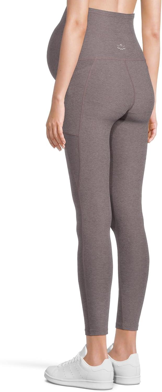 imageBeyond Yoga Womens Spacedye Love The Bump Maternity Pocket Midi LeggingSoft Umber Heather