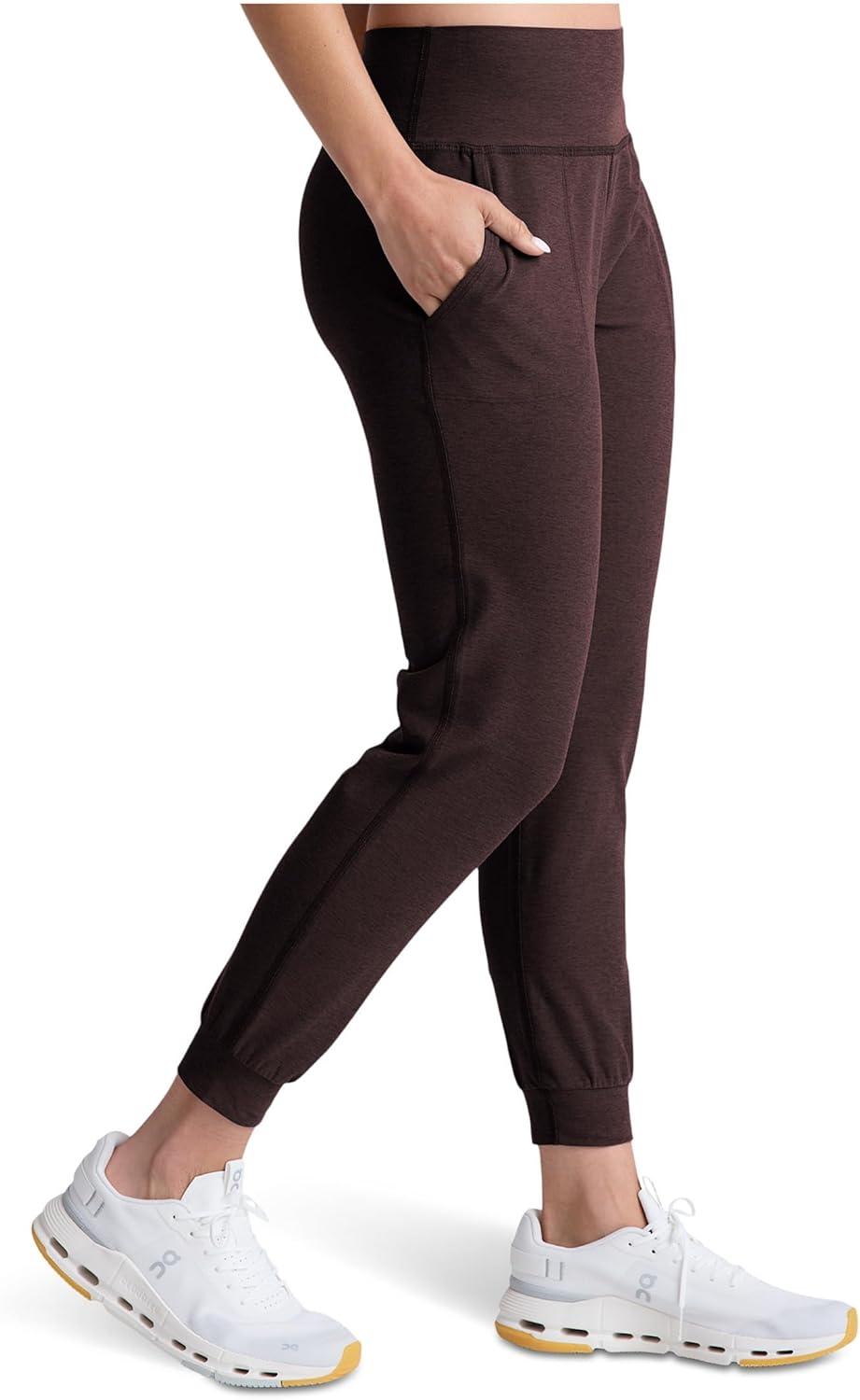 imageBeyond Yoga Womens Spacedye Midi JoggerDark Chocolate Heather