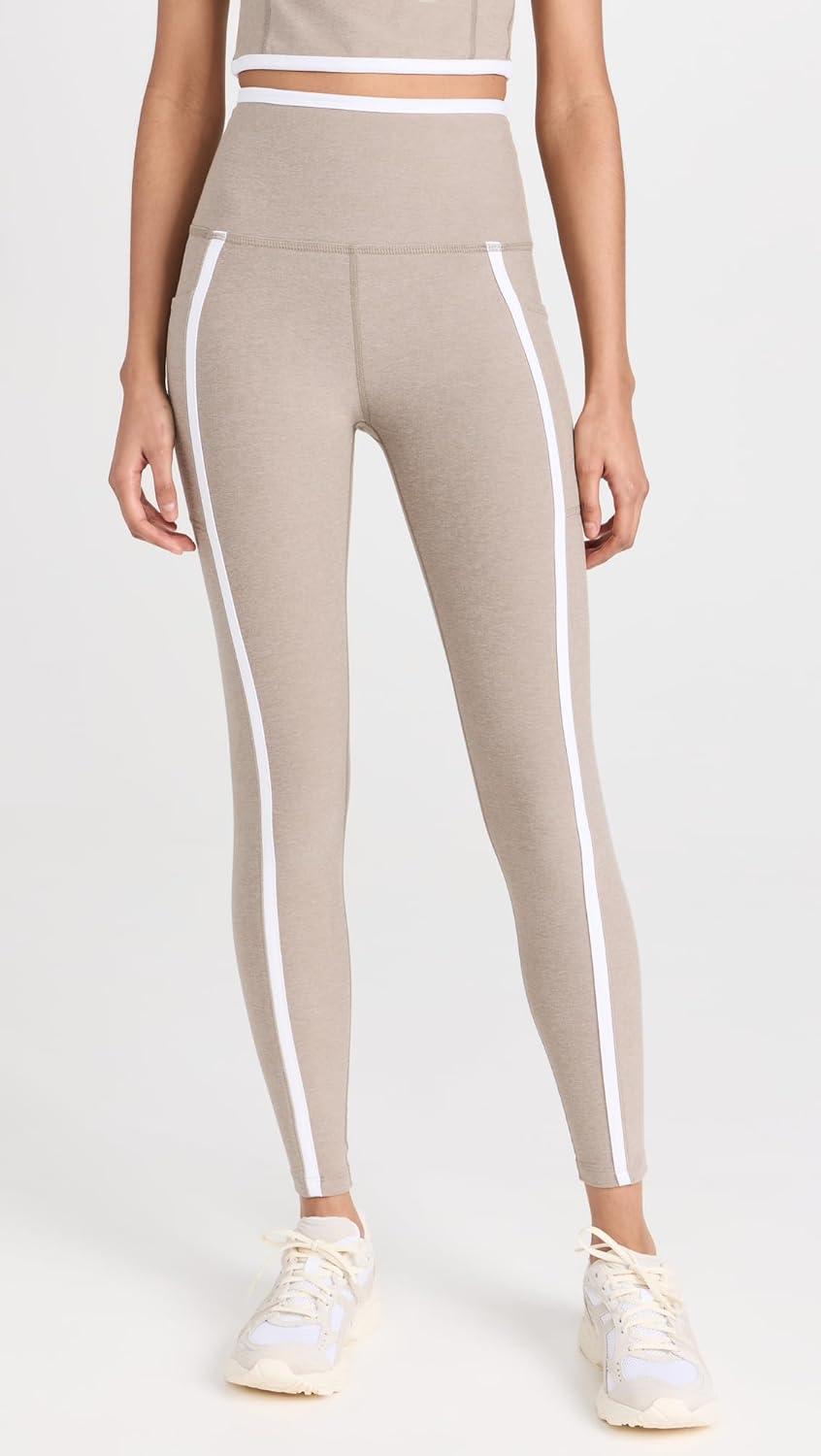 imageBeyond Yoga Womens Spacedye New Moves High Waisted Midi LeggingsBirchCloud White