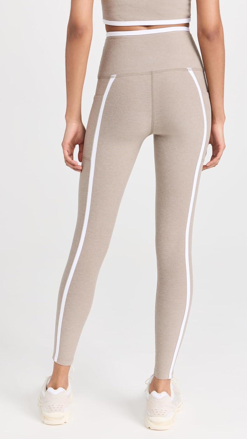 imageBeyond Yoga Womens Spacedye New Moves High Waisted Midi LeggingsBirchCloud White