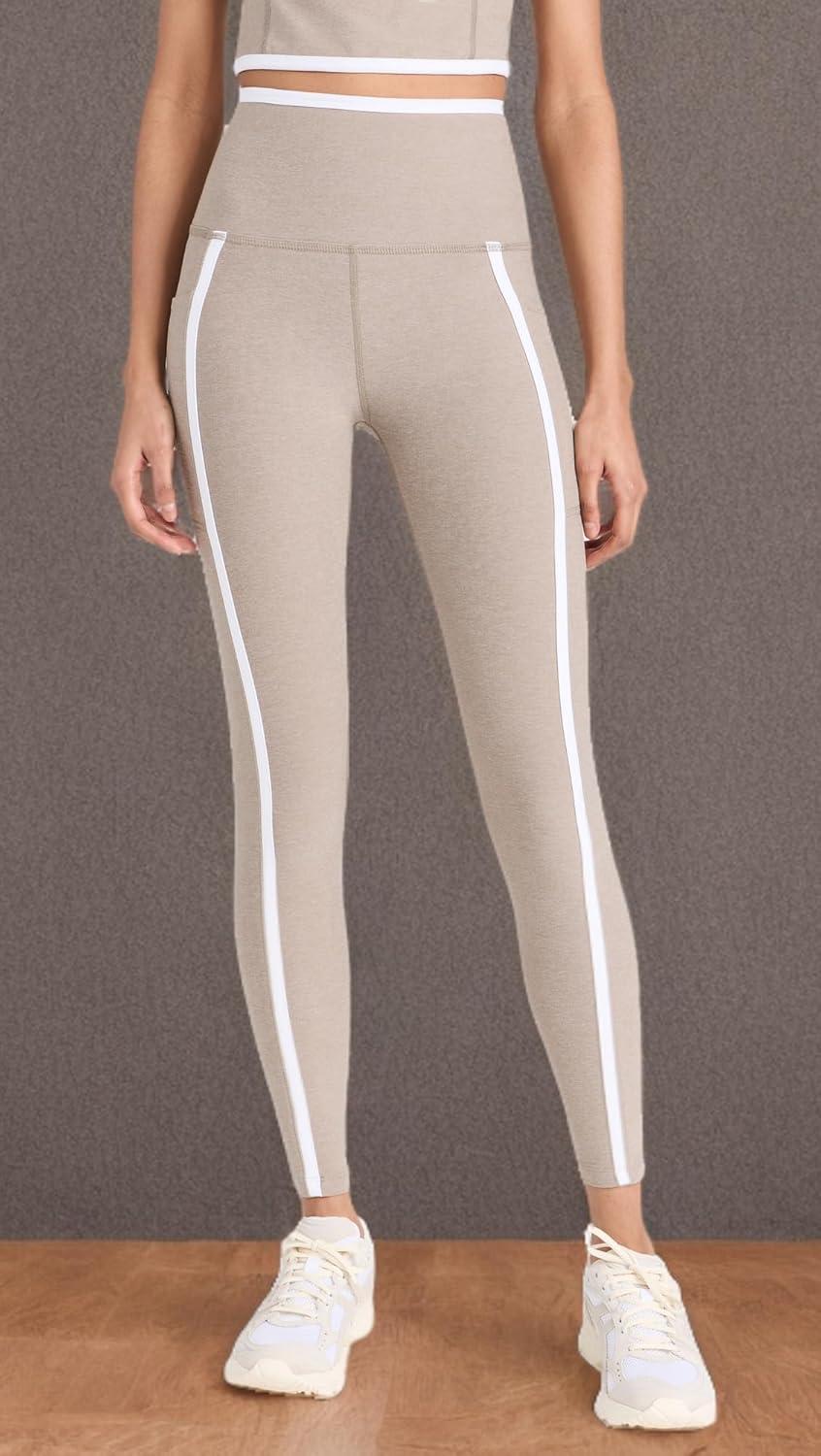 imageBeyond Yoga Womens Spacedye New Moves High Waisted Midi LeggingsBirchCloud White