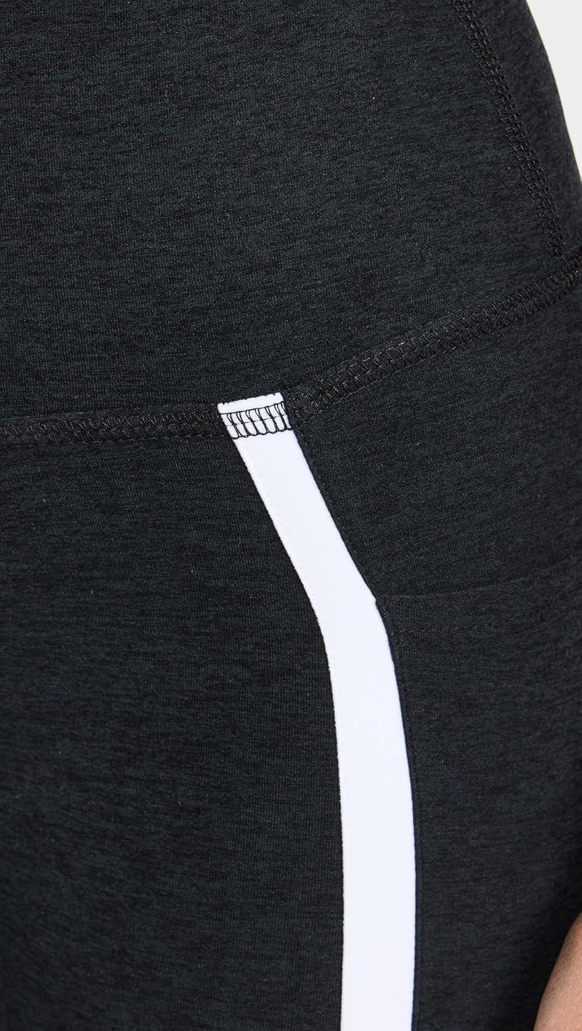 imageBeyond Yoga Womens Spacedye New Moves High Waisted Midi LeggingsDarkest NightCloud White