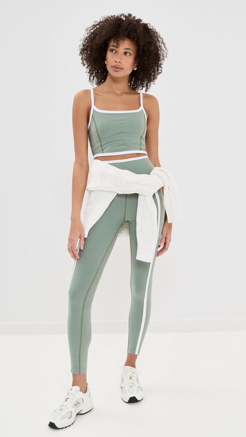 imageBeyond Yoga Womens Spacedye New Moves High Waisted Midi LeggingsGrey SageCloud White