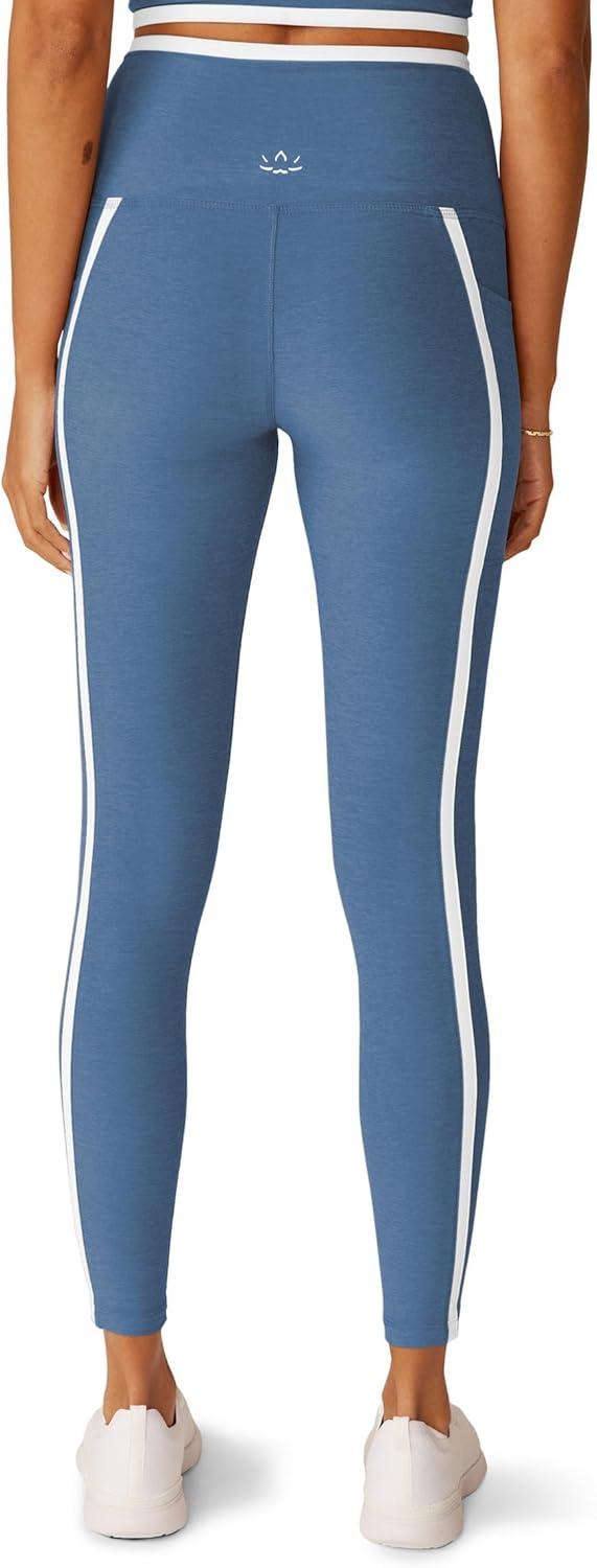 imageBeyond Yoga Womens Spacedye New Moves High Waisted Midi LeggingsSky Blue HeatherCloud White