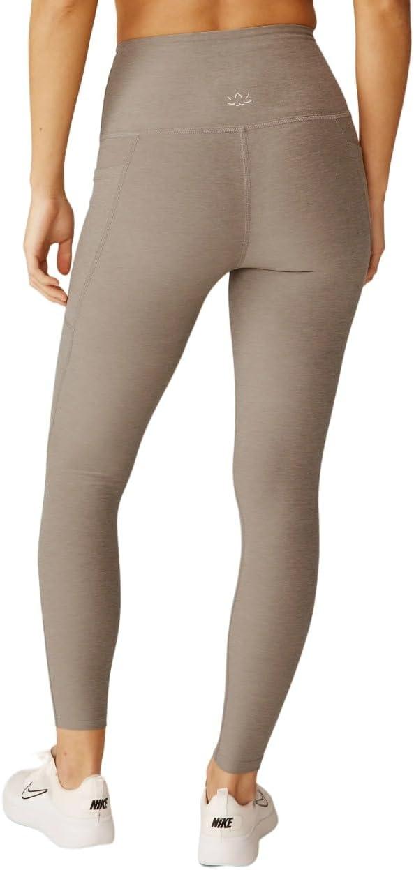 imageBeyond Yoga Womens Spacedye Out of Pocket HighWaisted Midi LeggingBirch Heather
