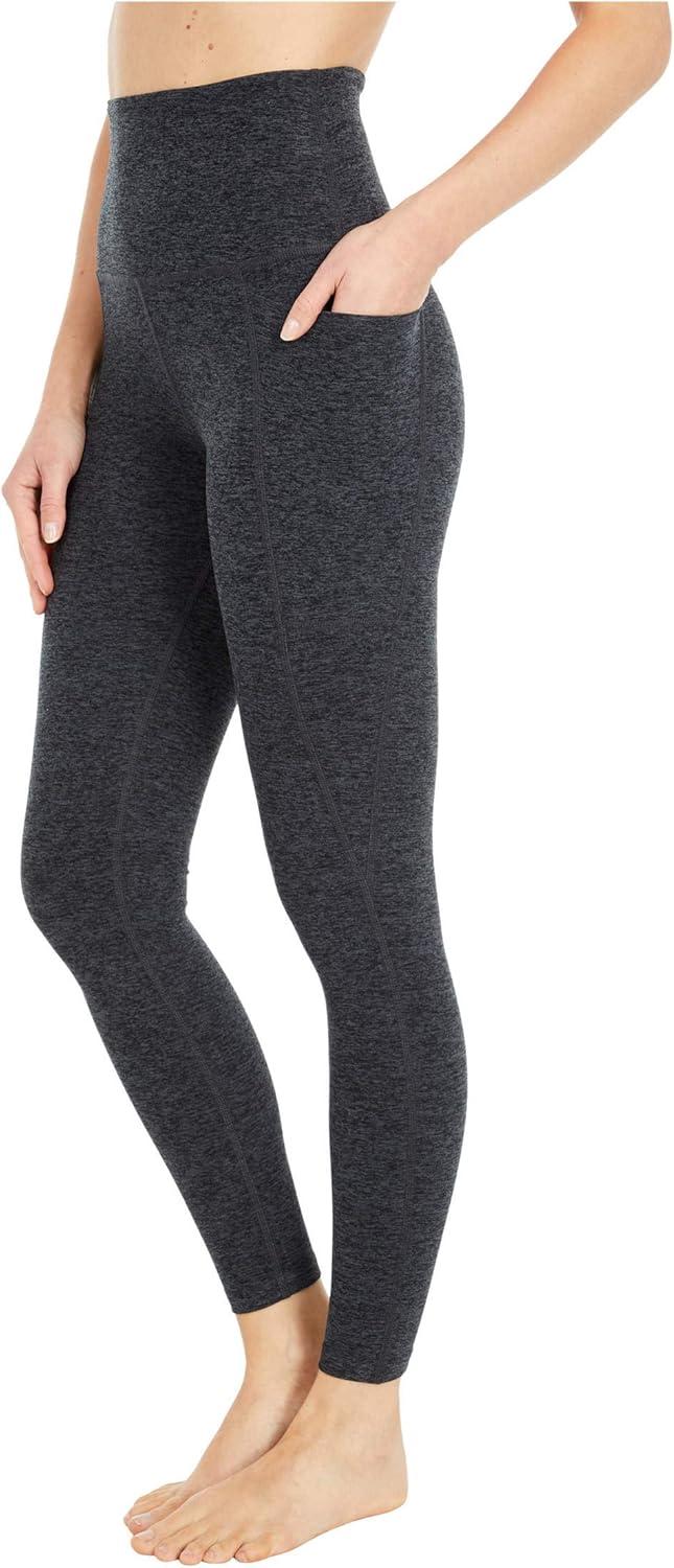 imageBeyond Yoga Womens Spacedye Out of Pocket HighWaisted Midi LeggingBlackcharcoal