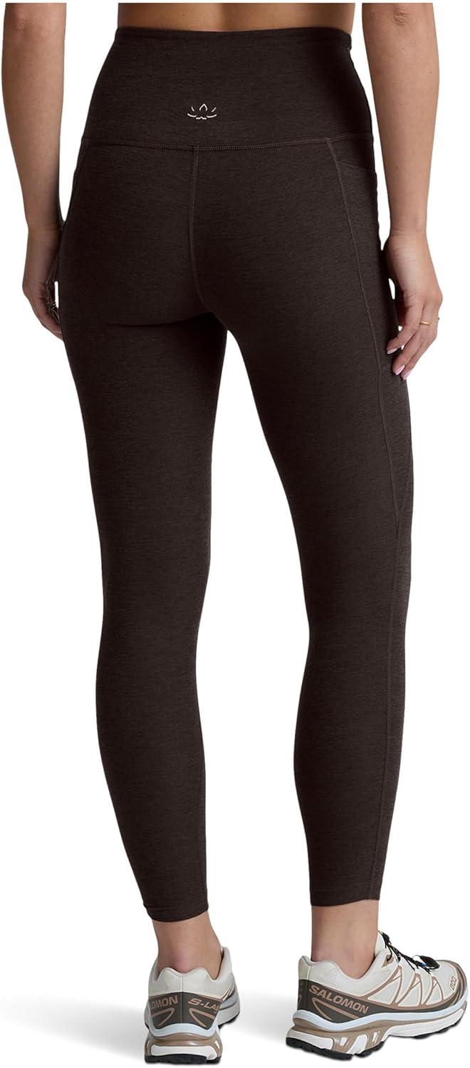 imageBeyond Yoga Womens Spacedye Out of Pocket HighWaisted Midi LeggingDark Chocolate Heather