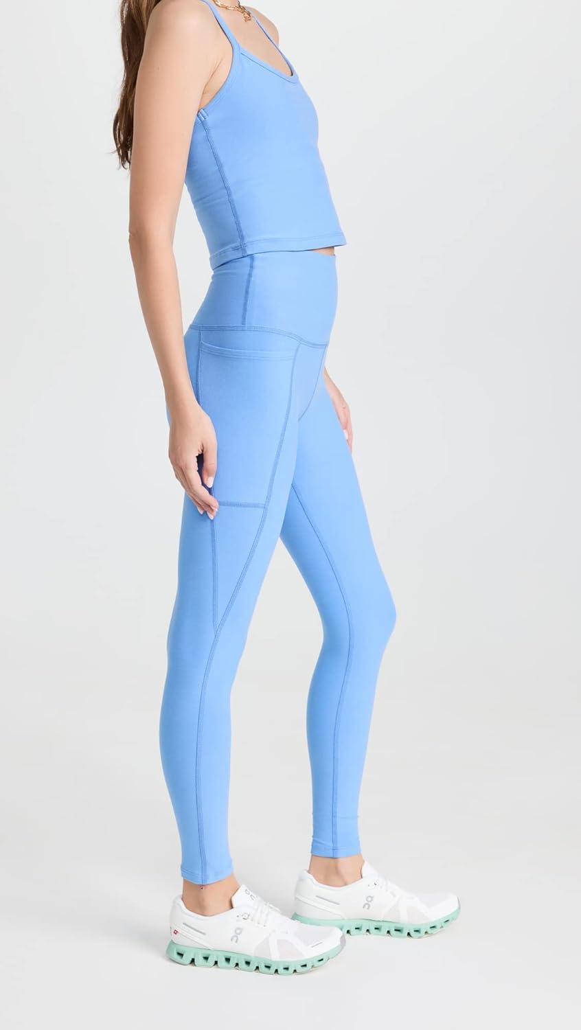 imageBeyond Yoga Womens Spacedye Out of Pocket HighWaisted Midi LeggingFlower Blue Heather