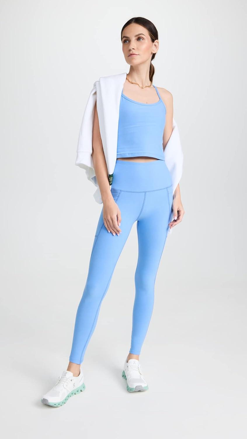 imageBeyond Yoga Womens Spacedye Out of Pocket HighWaisted Midi LeggingFlower Blue Heather